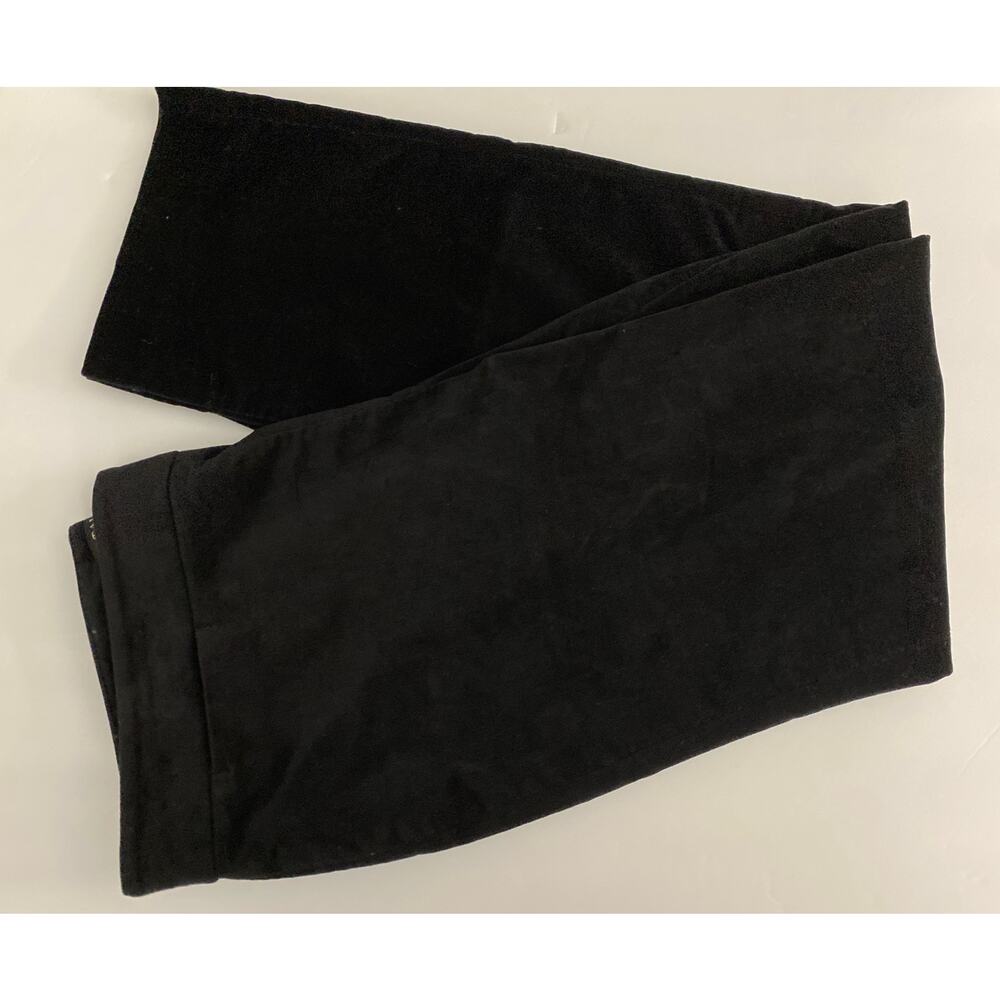 Talbot Black Velvet Pants Classic Side Zip 12 Petite Holidays Parties Dressy
